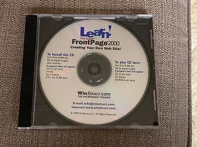 Microsoft WebPublishing Learning Kit CD ROM Book FrontPage Office 2000 Premium • $4.99