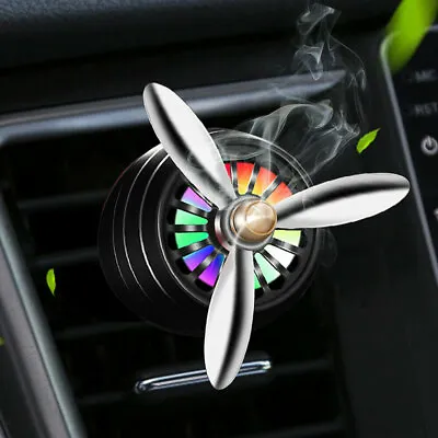 Car Air Freshener Vent Mount LED Light Fan Fragrance Aroma Diffuser Car Perfume • $10.89