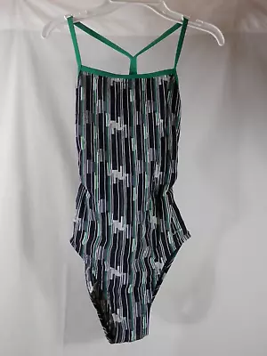 $10 • Buy Dolfin Swimsuit Womens Sz 30 Black & Green