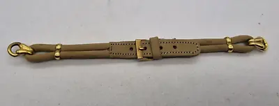 Nos Olive Leather Cocktail Rope Watch Strap Gp Buckle /h053 • £10