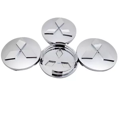 4X 60mm Chrome Silver Car Wheel Rim Center Hub Cap For Mitsubishi EVOLUTION • $16.60