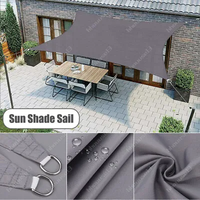 Rectangle Sun Shade Sail 98% UV Block Heavy Duty Shade Cloth Triangle Square • $40.99