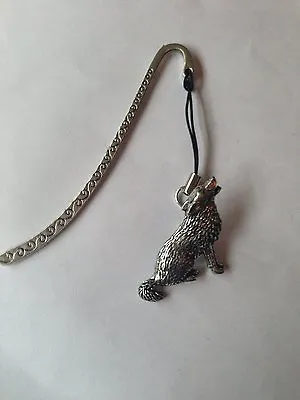 C18 Wolf Pattern Bookmark With Cord 3D English Pewter Charm • £6.95