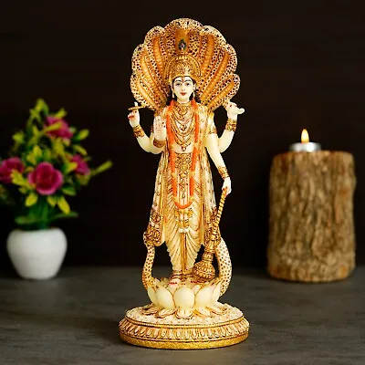 Hindu Lord Vishnu Idol Sculptures & Figurines God Narayana Venkateshwara Statue • $169