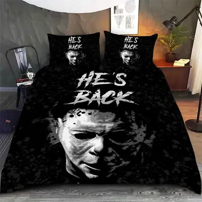 Michael Myers Halloween Full Bedding Duvet Covers Set (4pcs) • $69.99