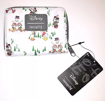 NEW Loungefly Disney MICKEY & MINNIE MOUSE Chip 'N Dale + Snow Holiday Wallet • $17.99