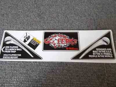 No Good Gofers Pinball Apron Decal Set Next Gen  : Mr Pinball Master Printers • $49.90