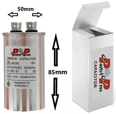 35 UF MFD 370/440 V AC High Quality Oil Filled Motor Run Capacitor 50x85mm • $11.50