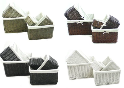£12.99 • Buy Wider Big Deep Huge Wicker Storage Kitchen Kids Toy Hamper Basket Box Organiser