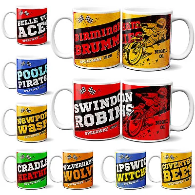 Personalised Speedway Mug Cup Motorbike Racing Birthday Fathers Day Gift SPM • £12.95