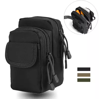 Tactical Waist Pouch EDC Molle Pouch Utility Small Pocket Gadget Belt Waist Bag • $11.99