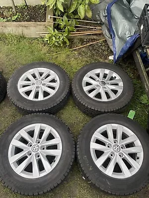 Volkswagen Transporter T6 16 Inch Alloy Wheels & Tyres X4 215 65 R16 7E0601025N • $378.96