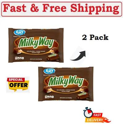 2 PACK Milky Way Fun Size Milk Chocolate Candy Bars - 18.47 Oz Bag • £20.26