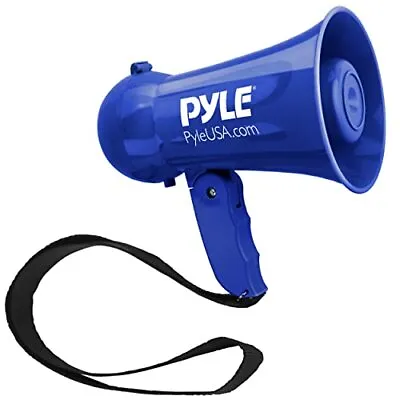 Pyle PMP18 Portable Mega Horn Loudspeaker With Siren + Microphone (Navy Blue) • $29.49