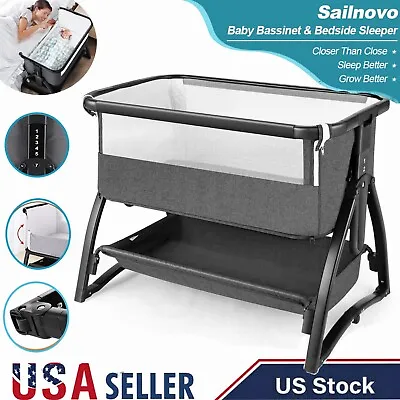 3in1 Baby Bassinet Bedside Sleeper Portable Baby Crib Bassinets With Swing Mode • $118.99