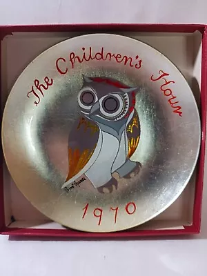 Owl Plate Count Agazzi Of Venice The Childrens Hour Hand Painted Signed Vintage • $11.11