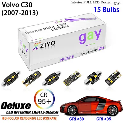 15pcs LED Interior Light Upgrade For Volvo C30 2007-2013 White Light Bulbs Kit • $19.74