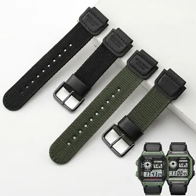 For Casio G-Shock SGW-300H AE-1000W W-735H W-215 Strap Sports Nylon Watch Band  • $6.79