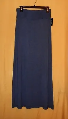 Max Edition Women's Indigo Navy Blue Dress Stretch Long Maxi Stretch Skirt S $68 • $30.80