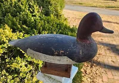 Vintage IRA HUDSON Redhead Duck DECOY Chincoteague OP No Reserve FREE SHIPPING • $500
