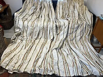 HUGE INTERLINED Country House Triple PLEAT Quality CURTAINS FABULOUS Sateen • £125