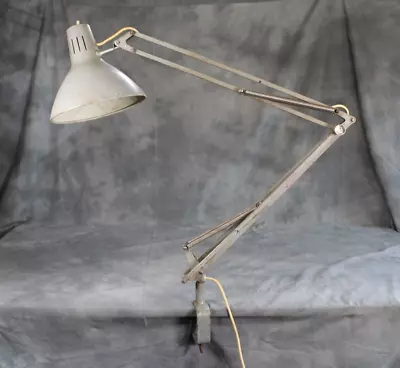 Vintage Industrial 1001 Lamps Anglepoise Bench Clamp Mount Work Desk Lamp Grey • $74.66