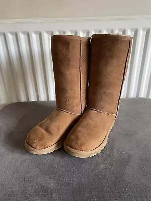 Ugg Boots Classic Tall Chestnut Uk Size 4.5 - Worn Twice • £30