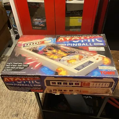 Tomy Atomic Arcade Pinball Game 1979 Boxed Retro Vintage Toy Working Condition • $40