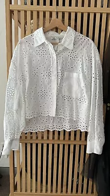 ZARA Shirt W/ Cutout Embroidery  100% Cotton  Size XXL • $25