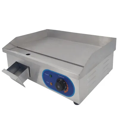 £119.90 • Buy 3000W Commercial Electric Griddle Countertop 55x45cm Flat Hotplate Kitchen Grill