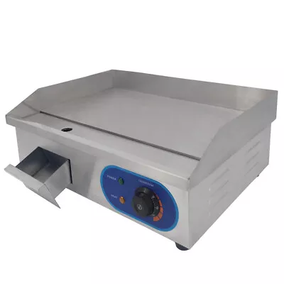 £119.90 • Buy 3000W Commercial Electric Griddle Countertop 55x45cm Flat Hotplate Kitchen Grill