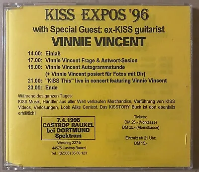 KISS Everytime I Look At You 1996 GERMAN Promo Only CD Expos '96 Vinnie Vincent • $40