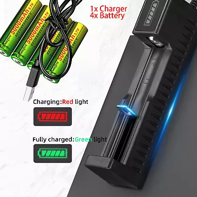 Lot Bat￵ter￵ies 3.7V Rechargeable Battery Charger For Headlamp Flashlight Torch • $10.58