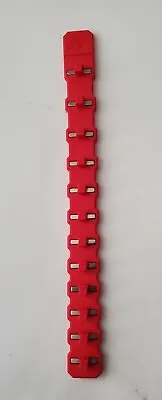 Snap On Tools RED 1/4  Drive Sockets Holder Organizer 1 Piece Item Flex Rail NEW • $38.95