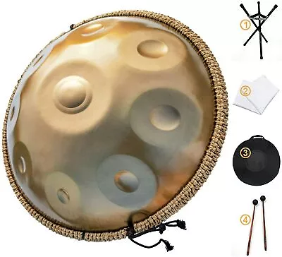 Handpan Drum Instrument In D Minor 9 Notes 22 Inches Steel Hand Drum With Bag • $893.19