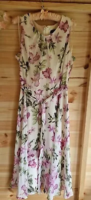 £13 • Buy Ladies Jessica Howard Size 16 Floral Beautiful Dress Size 16 With Belt Tie...