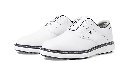 FootJoy Traditions - Wing Tip Golf Shoes White/Navy 1 • $140