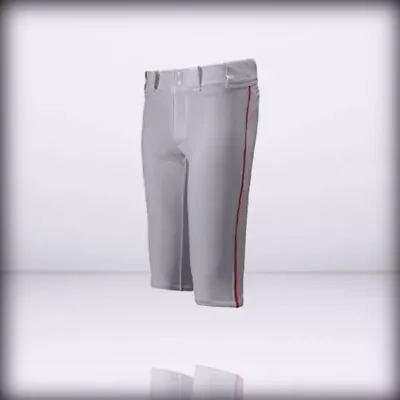 Mizuno Youth * For Premier Short Piped Pants Grey/Red Medium • $23.89