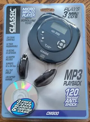 Classic CM-800 Portable Mini-Disc Player W/ 120-Second Anti-Shock Protection NEW • $95