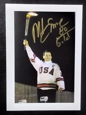 Mike Eruzione Autographed 5x7 Photo 1980 US Olympics Gold Captain SIGNED IN GOLD • $9.99
