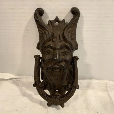 $62.90 • Buy Leaf Man Old Man Winter Door Knocker Cast Iron Extra Large Gargoyle