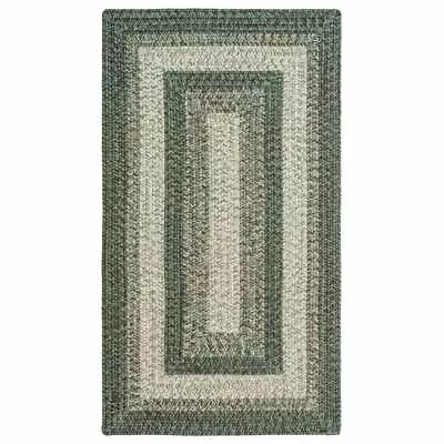 $36 • Buy Capel Rugs Winthrop Balsam Green Variegated Country Rectangle Braided Area Rug 