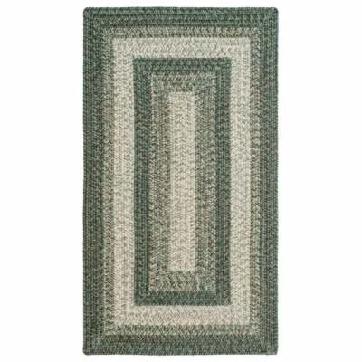 $36 • Buy Capel Rugs Winthrop Balsam Green Variegated Country Rectangle Braided Area Rug 