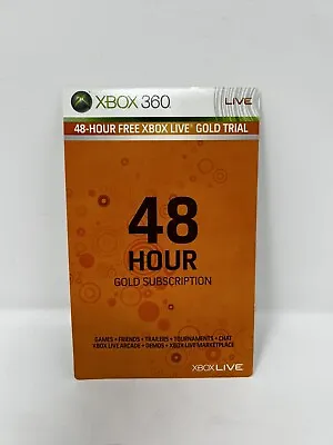 NEW Microsoft Xbox 360 Live Free 48 Hour Trial GOLD Subscription Card UNUSED • $15.15