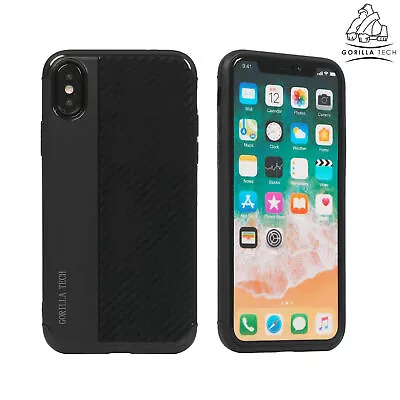 Gel Back Case Stylish Cover High Quality Durable TPU Carbonfibre Full Protection • £4.49