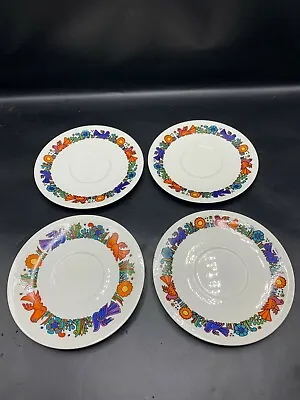 Older Villeroy & Boch Acapulco Luxembourg 4- Oversized Saucer-thin Border • $15