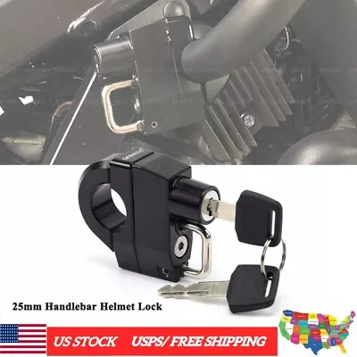 Anti-theft 25mm Handlebar Helmet Lock For HONDA VTX1300C VTX1800F SHADOW VT600C • $21.83