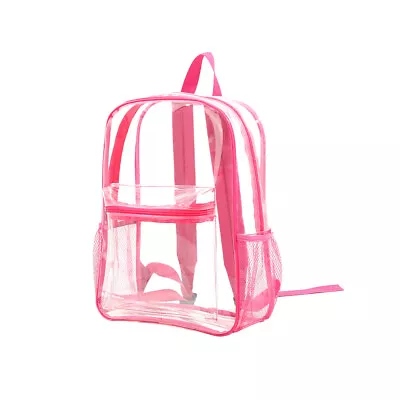Heavy Duty Clear Transparent Backpack OR Shoulder Handbag See Through Book-bag • $11.83