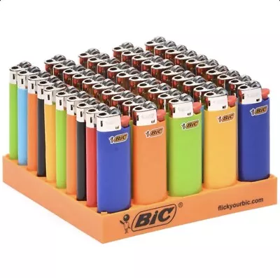 50 Genuine ORIGINAL BIC Big Large Maxi Cigarette Cigar Lighter J26 Australia No1 • $64.95