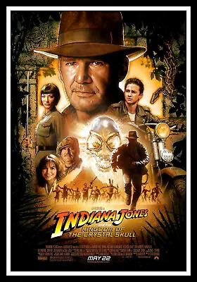 Indiana Jones-Kingdom Of The Crystal Movie Poster Print & Unframed Canvas Prints • $20.95
